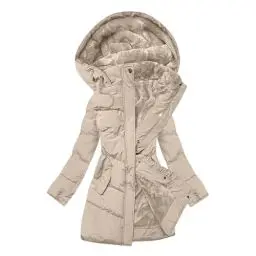 Produktbild: KOG Steppjacke Damen Winterjacke Warmes Daunenjacke Baumwolle Fahrradjacke Daunenjacken Oberteil Frau übergangsjacken Warehouse Deal Elegante Strickjacke Basic Frauen Cordjacke Prime Khaki XL