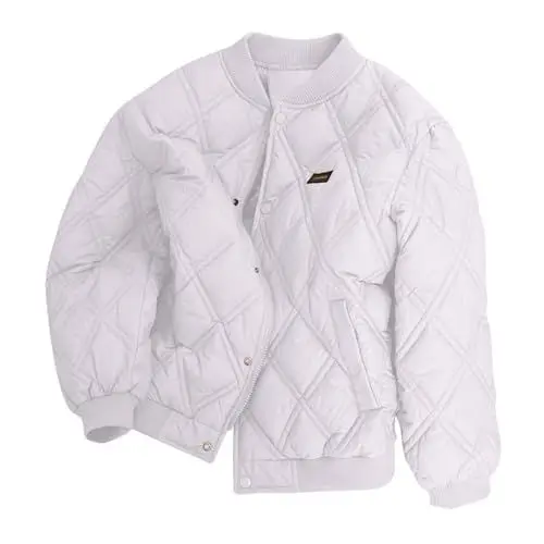 Produktbild: KOG Winterjacke Damen Dufflecoat Warme Puffer Jacke Baumwolle Bikerjacke Einfarbige Oberteile Frauen Prime Fashion Strickjacke Retro Hoodie Softshelljacken Outlet Amazon Weiß L