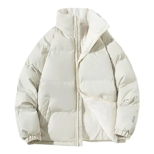 Produktbild: KOG Winterjacke für Damen Jacken Elegant Parka Baumwolle Trainingsjacke Jacke Kleidung übergangsjacken Prime Mode Blusenjacke Retro Frau Teddy Jacken Meine Bestellungen Anzeigen Beige 3XL