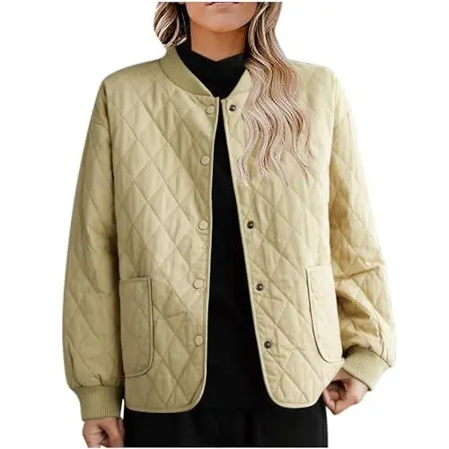 Produktbild: KOG Winterjacke für Damen Parka Mode Daunenjacken Baumwolle Festival Jacke Einfarbige Kleidung übergangsmantel Angebote Freizeit Trenchcoat Retro Hoodie Frauen Fleecemantel Angebote Gelb XL
