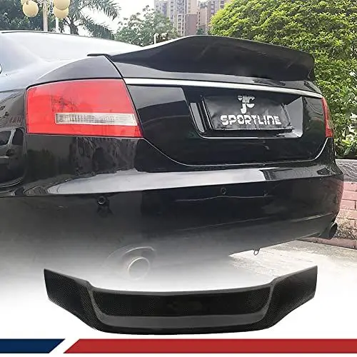 Produktbild: Kohlefaser Kofferraumspoiler für Audi A6 C6 Limousine 4-Türer 2009-2011 Custom Parts Kofferraumlippe Heckflügel Spoiler Lip Bodykits