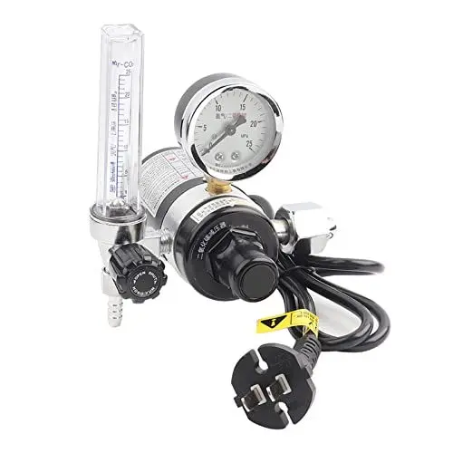Produktbild: Kohlendioxid-Druckregler Konstanter Druck Typ CO2-Regler Manometer Gasschutz Schweißgerät mit Durchflussmesser (220V)