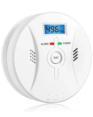 Produktbild: Kohlenmonoxid Warnmelder mit LCD Display CO Melder Lauter 85 Db Alarm Kohlenmonoxid Melder mit Kohlenmonoxidsensor Carbon Monoxide Alarm Batteriebetrieb
