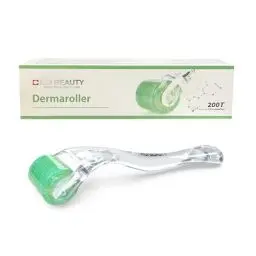 Produktbild: KOI BEAUTY Derma roller 0,25 mm -200 ECHTE NADELN, Professionelles Microneedling Roller für Hautpflege für Mann Frau zuhause, Bartroller Bartwuchs, Needling Roller für kopfhaut Haare Gesicht &Körper