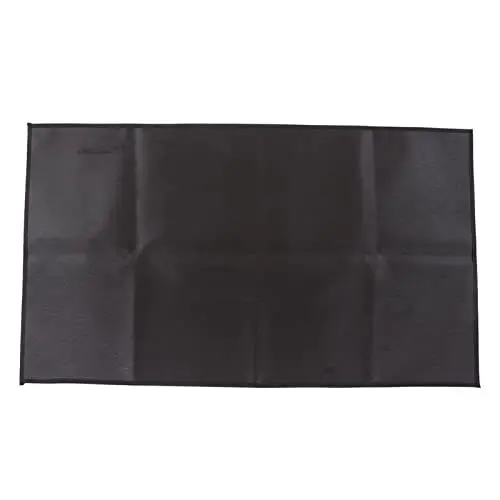 Produktbild: Koieam Grillmatte, Grillunterlage, Grillmattenschutz, Grillmatte, feuerfest, hitzebeständig, isolierter Pad-Schutz, Schwarz für Zuhause, Terrasse, Garten (Large)