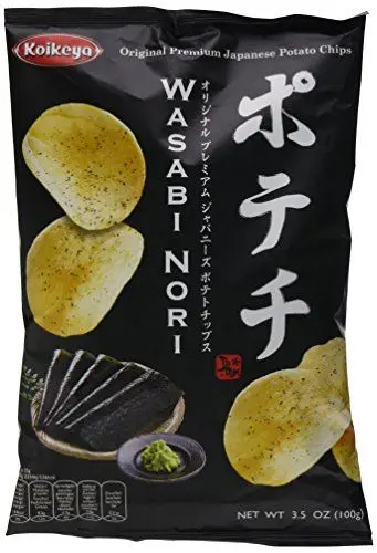 Produktbild: KOIKEYA Potato Chips Wasabi Nori, 4er Pack (4 x 100 g)