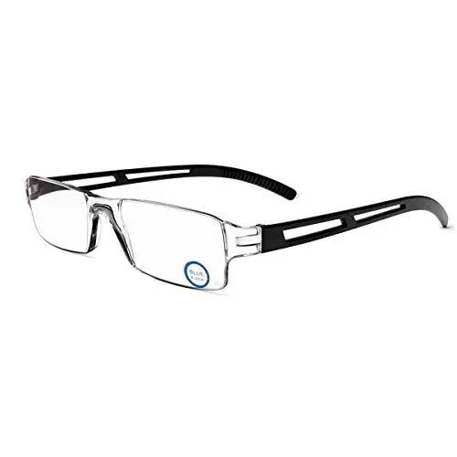 Produktbild: KoKoBin Rahmenlose Lesebrille Sehhilfe mit Blaulichtflilter Anti Blaulicht Lesehilfe für Damen und Herren(Schwarz，+2.0)