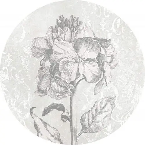 Produktbild: Komar DOT runde und selbstklebende Vlies Fototapete Barock Beauty - Ø Durchmesser 125 cm - 1 Stück - Tapete, Dekoration, Wandtapete, Wandbild, Wandbelag, Designtapete - D1-031