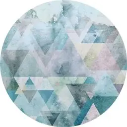 Produktbild: Komar DOT runde und selbstklebende Vlies Fototapete Blueprism - Ø Durchmesser 125 cm - 1 Stück - Tapete, Dekoration, Wandtapete, Wandbild, Wandbelag, Designtapete - D1-011