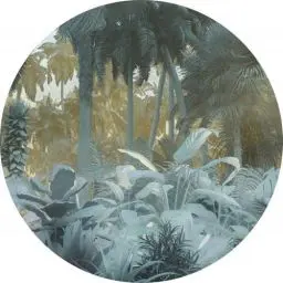 Produktbild: Komar DOT runde und selbstklebende Vlies Fototapete Exotic Jungle - Ø Durchmesser 125 cm - 1 Stück - Tapete, Dekoration, Regenwald, Dschungel, Wandtapete, Wandbild, Wandbelag, Designtapete - D1-047