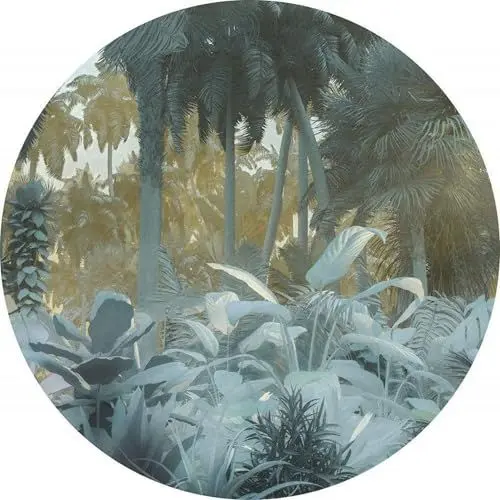 Produktbild: Komar DOT runde und selbstklebende Vlies Fototapete Exotic Jungle - Ø Durchmesser 125 cm - 1 Stück - Tapete, Dekoration, Regenwald, Dschungel, Wandtapete, Wandbild, Wandbelag, Designtapete - D1-047