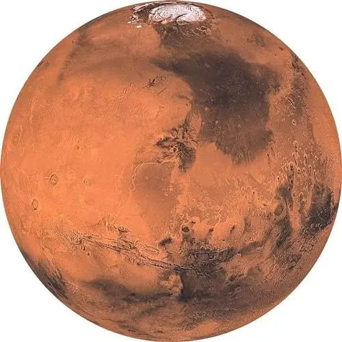 Produktbild: Komar DOT runde und selbstklebende Vlies Fototapete Mars - Ø Durchmesser 125 cm - 1 Stück - Tapete, Dekoration, Wandtapete, Wandbild, Wandbelag, Designtapete - D1-018