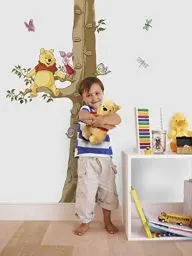 Produktbild: Komar Disney Deco-Sticker | Winnie The Pooh Size | Größe:100 x 70 cm (Breite x Höhe) | Wandtattoo, Dekoration, Kinderzimmer, Messbaum, Bunt