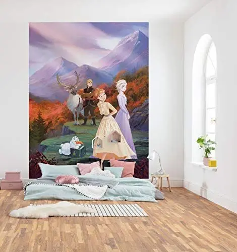 Produktbild: Komar Disney Fototapete FROZEN SPRING IS COMING - Größe 184 x 254 cm (Breite x Höhe), Frozen 2, Eiskönigin, Tapete, Wandgestaltung, Kinderzimmer, Dekoration -4-4105