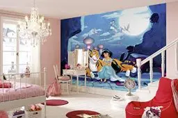 Produktbild: Komar Disney Fototapete | Waiting for Aladdin | Größe: 368 x 254 cm (Breite x Höhe) | Mädchen, Prinzessin, Tapete, Kinder, Wand, Kinderzimmer, Dekoration | 8-4115