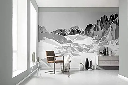 Produktbild: Komar Fototapete | ICEFIELDS | 368 x 254 cm | Tapete, Wand Dekoration, 3D, Berglandschaft, Design, Grafik, Abstrakt, Schlafzimmer | 8-208