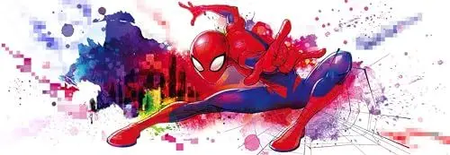 Produktbild: Komar Fototapete - Spider-Man Graffiti Art - Größe 368 x 127 cm (Breite x Höhe), 4 Teile, inklusive Kleister - Tapete, Kinderzimmer, Marvel - 4-4123