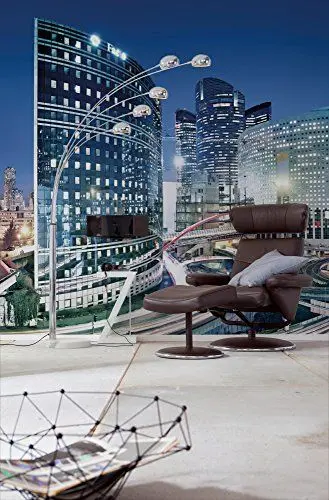 Produktbild: Komar LA Defense Tapete, Wand, Dekoration, Wandbelag, Wandbild, Wanddeko, Paris, Mega-City, Beleuchtet, Schlafzimmer, Wohnzimmer | 8-912 Papier Fototapete, bunt, 368 x 254 cm, 8 Teile