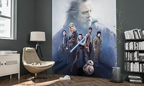 Produktbild: Komar Star Wars Vlies Fototapete LAST HOPE | 200 x 250 cm | Tapete, Wand, Kinderzimmer, Wohnzimmer Dekoration, Luke Skywalker, Rey | 031-DVD2