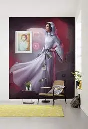 Produktbild: Komar Vlies Fototapete Star Wars Classic Leia | Größe: 200 x 250 cm (Breite x Höhe), Bahnbreite 50 cm | Tapete, Wandbild, Dekoration, Wandbelag, Kinderzimmer, Schlafzimmer | DX4-046, rot, weiß