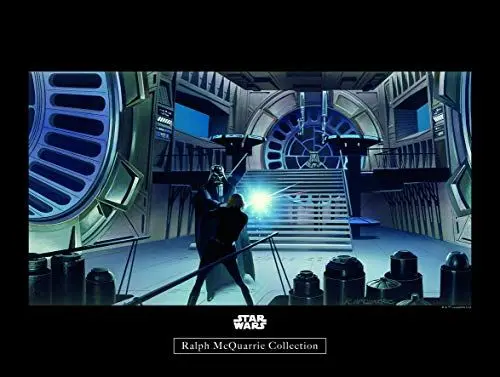Produktbild: Komar Wandbild | Star Wars Classic RMQ Vader Luke Throneroom | Kinderzimmer, Jugendzimmer, Dekoration, Kunstdruck | ohne Rahmen | WB163-40x30 | Größe: 40 x 30 cm (Breite x Höhe)