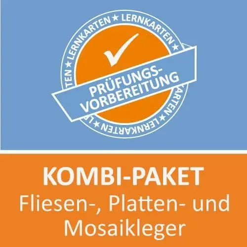 Produktbild: Kombi-Paket Fliesen-, Platten- und Mosaikleger Lernkarten: Erfolgreiche Prüfungsvorbereitung Kombi-Paket Fliesen-, Platten- und Mosaikleger