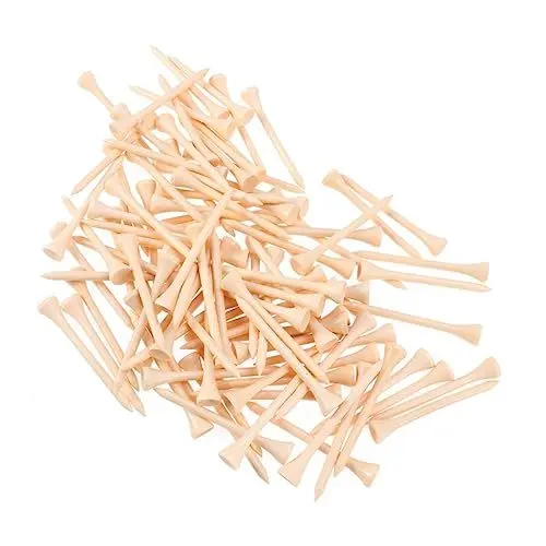 Produktbild: KOMBIUDA 100 Stück/Set 7 cm Tees Massive Holz-ballnägel Outdoor-Sport-tees Trainingsausrüstung Zubehör Für Golfer
