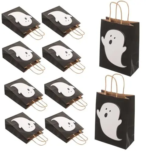 Produktbild: KOMBIUDA 10Pcs Halloween Candy Tasche Halloween Party Tasche Halloween Treat Taschen Taschen Snack Lagerung Taschen Schokolade Beutel