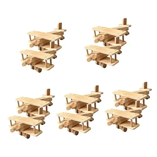 Produktbild: KOMBIUDA 10 Sätze DIY Spielzeug Holzpferd 3D-DIY-holzhandwerk Modellflugzeug Handpuzzle Bausätze Für Modellautos Puzzles Bauen Spielzeug Zusammen 3D-Puzzle Aus Holz Gebaut Rätsel Kind