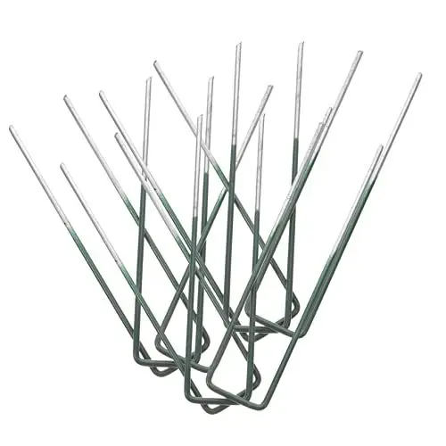 Produktbild: KOMBIUDA Geotextil-Heringe 10er-Set Camping-Heringe für harten Boden U-förmige Gartennägel aus Metall für Zelt und Gartenarbeit