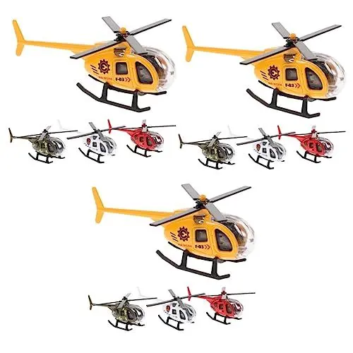 Produktbild: KOMBIUDA 12 STK Flugzeugmodell für Kinder Hubschrauber Miniatur Jungenspielzeug Kinderhandwerk Mikro kinderzimmer zubehör Spielzeug für Kinder Tischflugzeug-Dekor Junge Spielzeug Legierung
