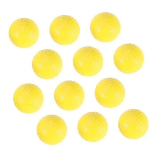 Produktbild: KOMBIUDA 12stücke Weiche Golf-übungsbälle Für Indoor-Training Gelb Trainingsbälle Für Schwünge Chips Putts Und Krafttraining Für Golf- Und Junge Mädchen