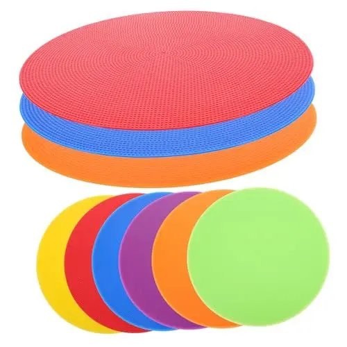 Produktbild: KOMBIUDA 12st Sporttrainingsmarker Feldmarkierungen Agility-fußballkegel Bodenbauer Für Markierungen Für Übungsübungen Schulungsbedarf Bodenflecken PVC Runder Mund Markierungstafel