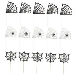 Produktbild: KOMBIUDA 17st Spinnennetzkarte Cupcake-einsätze Halloween-obstpflücker Halloween-partydekorationen Halloween-essensauswahl Halloween- Halloween-kucheneinsätze Papier