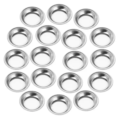 Produktbild: KOMBIUDA 18-teilige Edelstahl Farbmischpalette Kleine Runde Aquarellpalettenschale Metall Malpalette Farbmischschalen Für Künstler