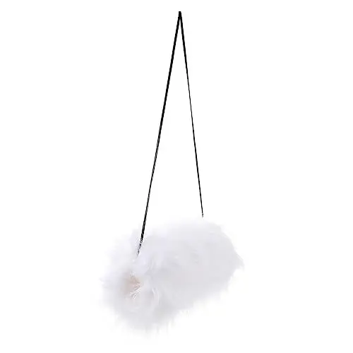 Produktbild: KOMBIUDA 1Stk Handwärmer Plüsch Kunstpelz-Handmuffs für Damen Armwärmer Muff Muffen Faux fur dekofell kunstfell Handtaschen für Frauen Handschuh Muffs aus Kunstpelz Hände Warmer Muff Weiß