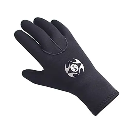 Produktbild: KOMBIUDA 1 Paar 3mm Neopren Tauchhandschuhe Warm Und rutschfest Elastische Schnorchelhandschuhe Für Winter Schwimmen Tauchen Speerfischen Größe XL Schwarz