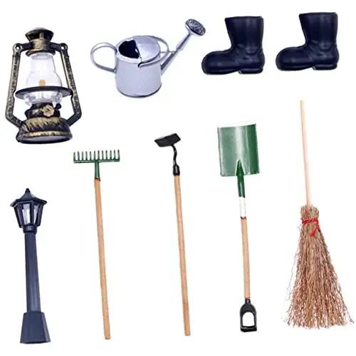 Produktbild: KOMBIUDA 1 Satz Garten-Mini-Farm-Werkzeuge Mini-Food-Spielzeug Mikrospielzeug Kinder Mini-Spielzeug Lebensmitteldekor Mini-Accessoires Hausdekoration Ob11 Holz Puppenhaus Dekorationen
