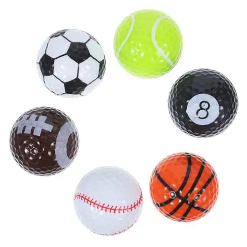 Produktbild: KOMBIUDA 1 Satz Farbige Golfbälle Gummi-minigolfbälle Trainingsgolfbälle Robust Und Verschleißfest Leuchtende Farben Für Jugendliche