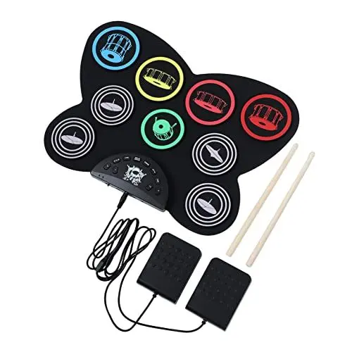 Produktbild: KOMBIUDA 1 Satz Handrolle elektronische Trommel elektrische schlagzeuge für Erwachsene Elektronisches Schlaginstrument kinderinstrumente Kinder musikinstrumente Schlagzeug-Übungstool PVC