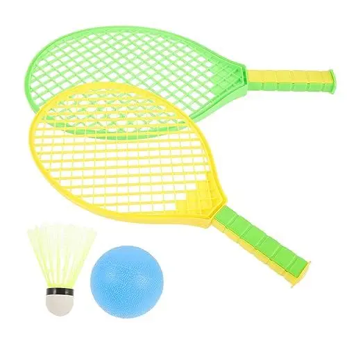 Produktbild: KOMBIUDA 1 Set Badmintonschläger Für Kinder Leichte Badminton Rackets Mit Federbällen Und Softbällen Perfekt Für Indoor Und Outdoor Sport Geschenkset Ab 5 Jahren