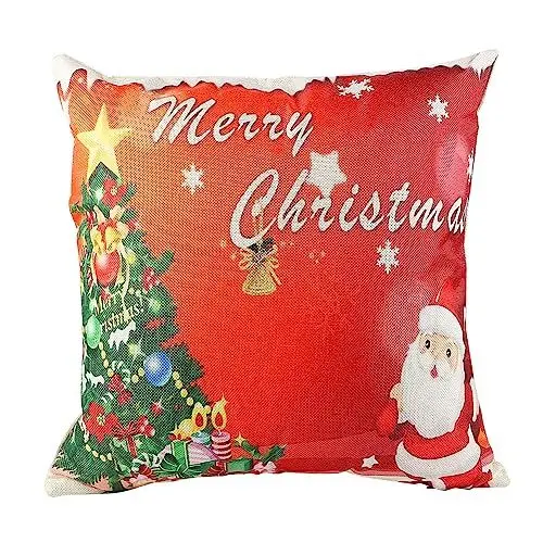 Produktbild: KOMBIUDA Weihnachtskissen Sofakissen Mit Kissenkern Weihnachts-dekokissen Weihnachtselement-Kissen Passend Für Weihnachtsdeko Sofa Zuhause