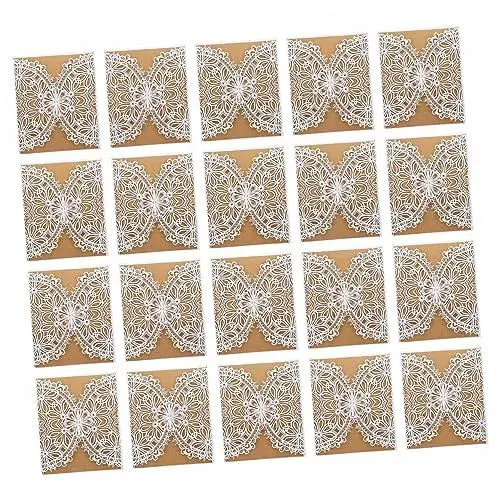 Produktbild: KOMBIUDA 20St Hochzeitseinladung Einladungskarten Hochzeitsumschläge hochzeitskarte wedding card Papierkunst-Einladungskarte Hochzeitsbedarf selbstgemacht Umschlag bilden einladen Grußkarte
