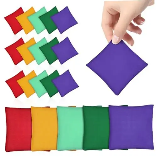 Produktbild: KOMBIUDA 20 STK Flacher Sitzsack kinderspiele Kinder Spiele stoffsäckchen Bean Bags Outdoor-Spielzeug für Kinder Wurfspiel Sitzsack für Kinder Sitzsack werfen Tuch
