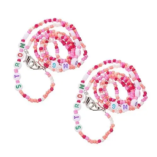Produktbild: KOMBIUDA 2St Anti-Verlust-Masken kette Modeperlen Schlüsselband Seil zum Aufhängen der Maske Brillenband bänder für masken maskenkette für kreatives Maskenband Hutband Acryl