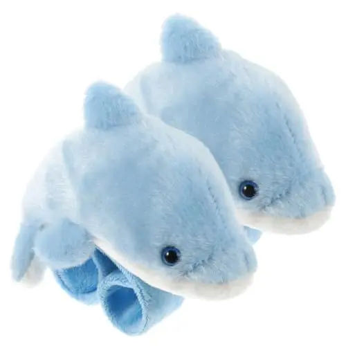 Produktbild: KOMBIUDA 2St Pop-Kreis-Armband plüsch- -Schlagarmbänder huggers delfin-Plüschtier Kinderspielzeug Spielzeuge Geschenke Streichelband Plüsch-Slap-Bänder Eisbär Knopf Kinder schießen