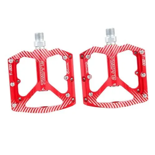Produktbild: KOMBIUDA 2 Stück Fahrradpedale Aluminiumlegierung Anti Rutsch Pedale Mit Reflektoren Mountainbike Zubehör 9/16 Gewinde Für E Bike Rennrad BMX Trekking