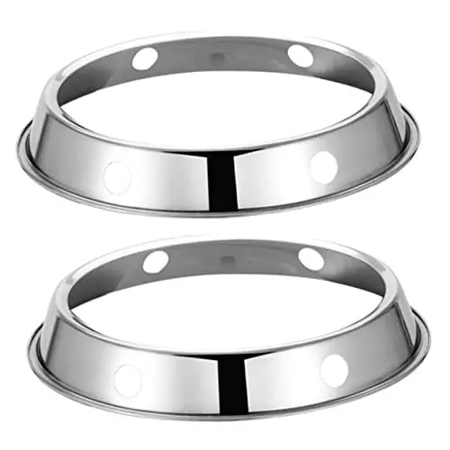 Produktbild: KOMBIUDA 2 Stück Gasherd Wok Ring Gasherd Halter Herd Topf Ständer Wok Zubehör Haushalt Wok Ring Topf Wok Racks Zuhause Gasherd Rack Wok Stützregal Küche Wok Halter Küche Wok