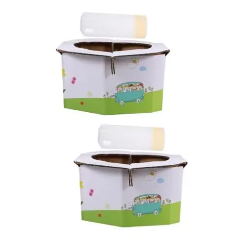 Produktbild: KOMBIUDA 2 Stück Tragbare Toilette Für Reisen Kleinkind Töpfchen Kleinkind Töpfchen Trainingssitz Kinder Zusammenklappbarer Töpfchensitz Camping Töpfchen Reise Toilette Töpfchen