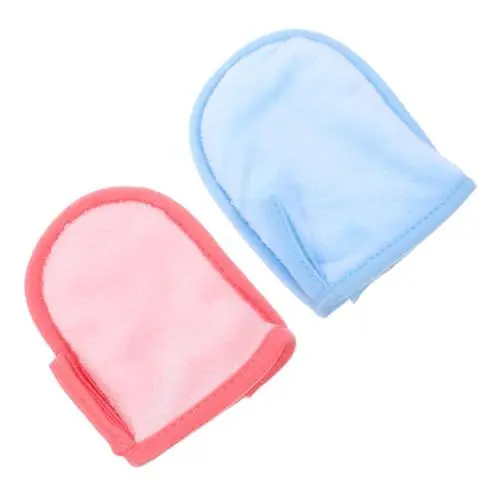 Produktbild: KOMBIUDA 2-teilige Gesichtshandschuhe Wiederverwendbare Reinigungshandschuhe Make-up-entferner-Handschuhe Für Damen Tragbar Für Haus Und Reisen Baumwolle Hautfreundlich